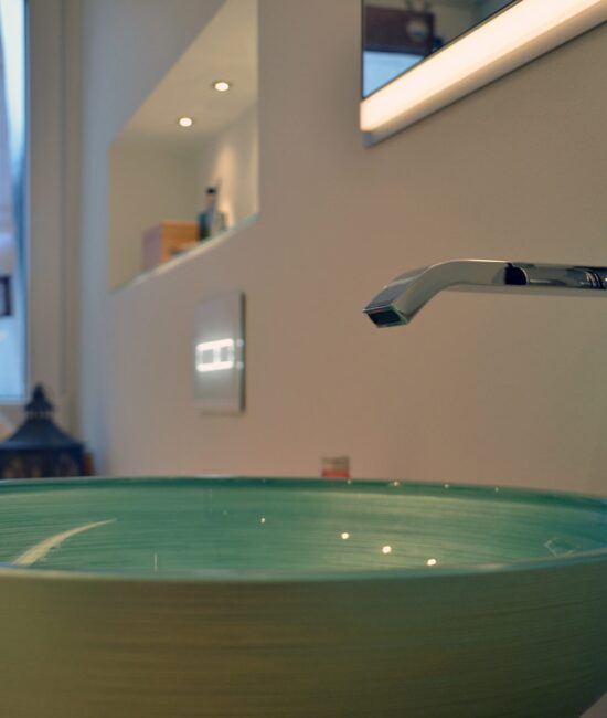 Schale in Türkis