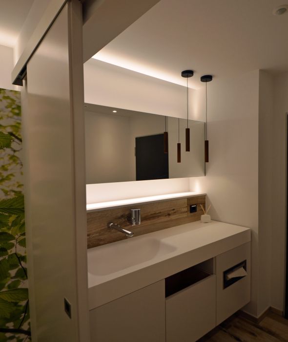 Waschtischanlage aus einem Guss