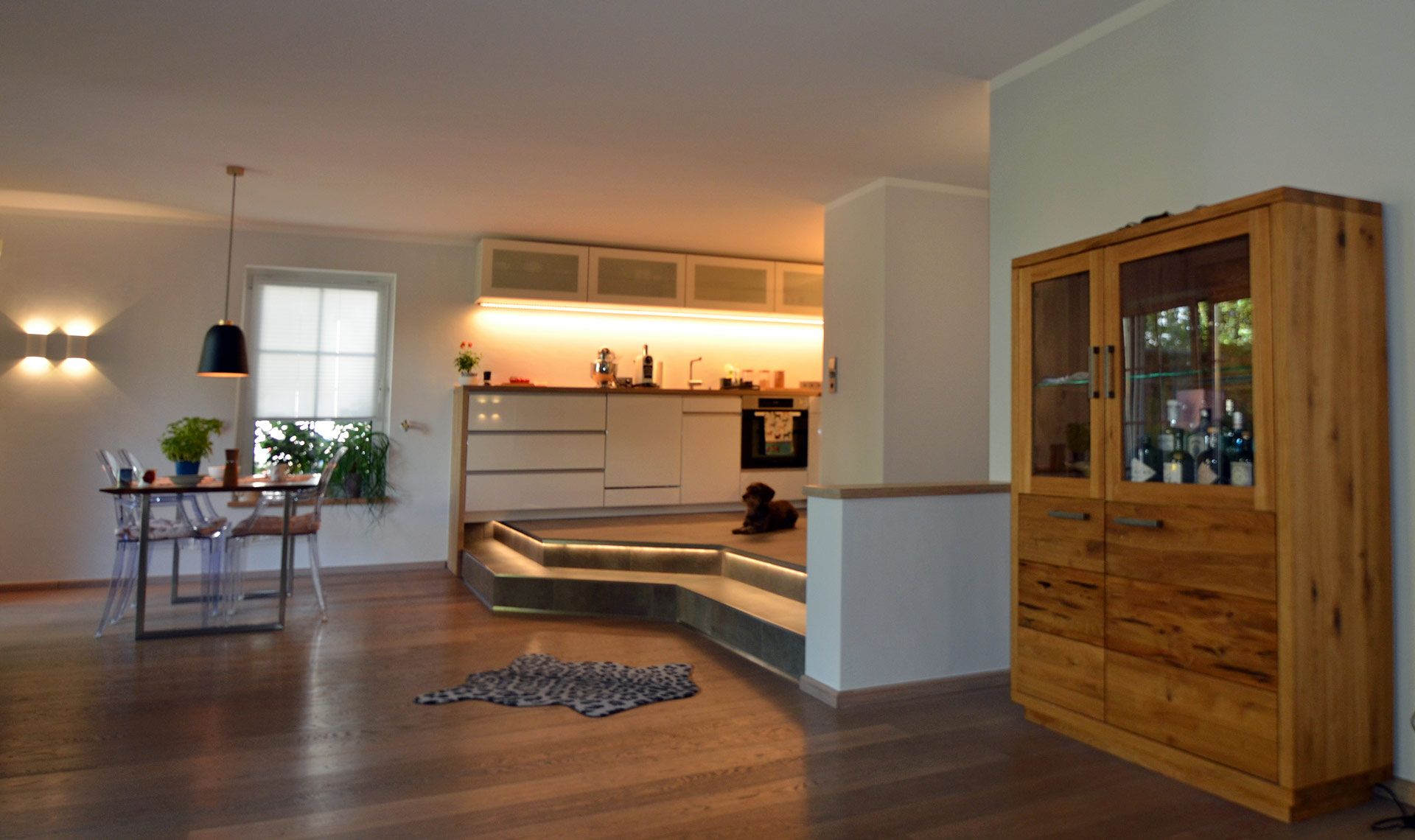 Wohnen mit integriertem Küchenbereich
